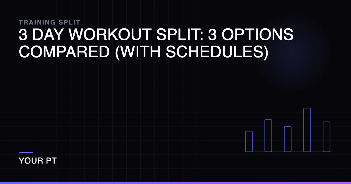 3 Day Workout Split: 3 Options Compared (With Schedules)