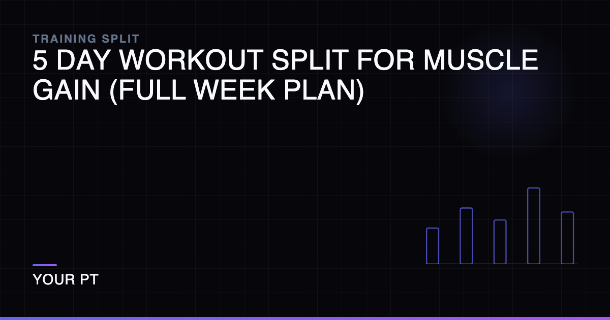 5 Day Workout Split for Muscle Gain (Full Week Plan)
