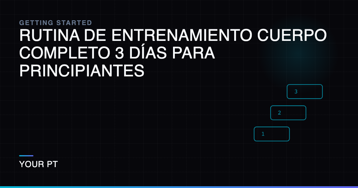 Rutina de Entrenamiento Cuerpo Completo 3 Días para Principiantes