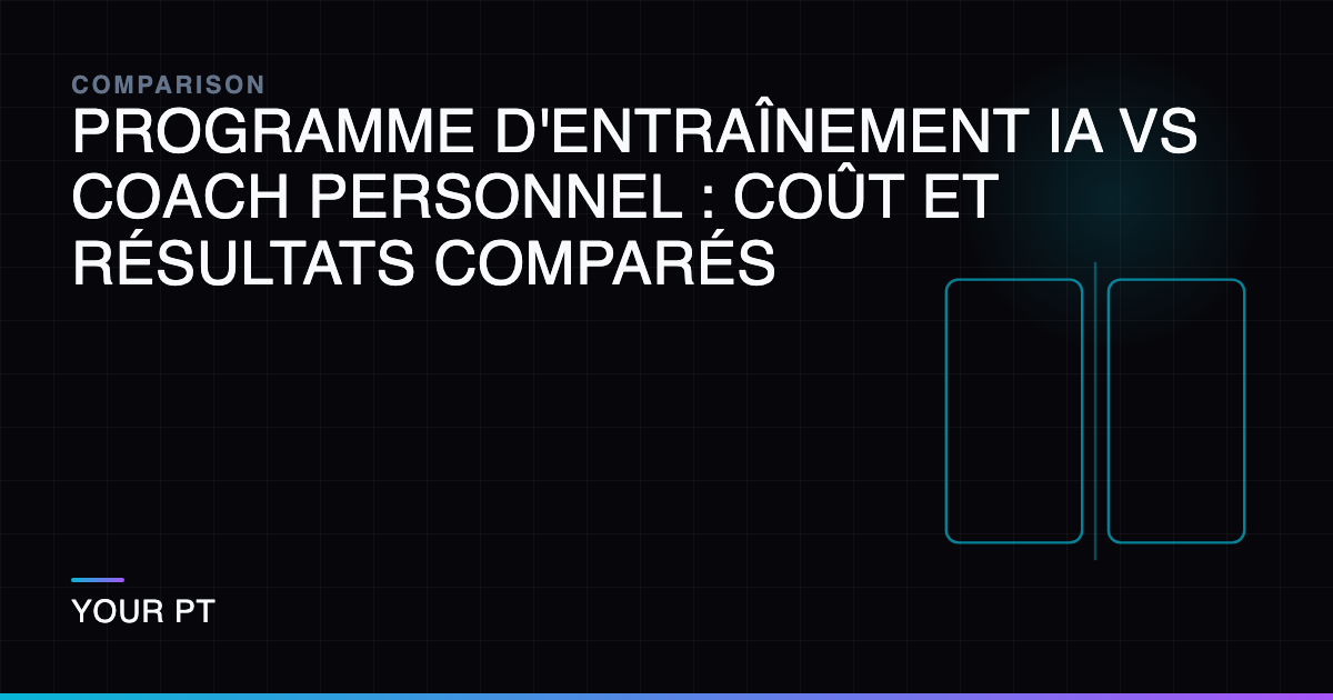 Programme d'Entraînement IA vs Coach Personnel : Coût et Résultats Comparés