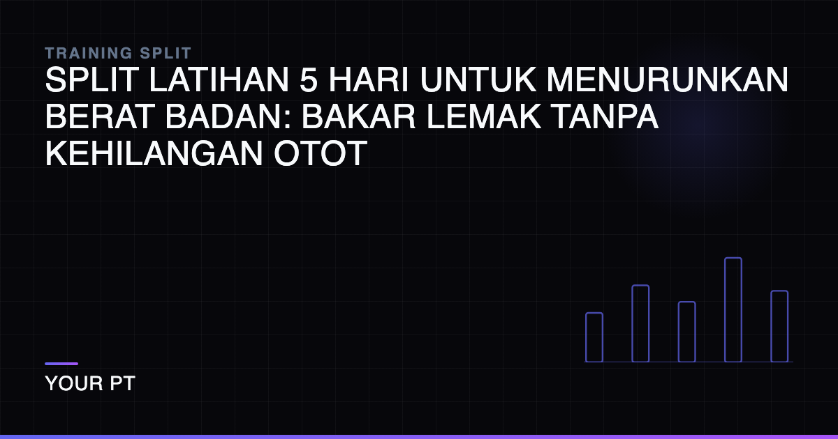 Split Latihan 5 Hari untuk Menurunkan Berat Badan: Bakar Lemak Tanpa Kehilangan Otot