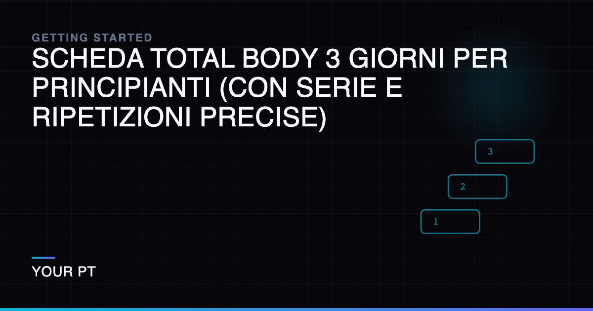 Scheda Total Body 3 Giorni per Principianti (Con Serie e Ripetizioni Precise)