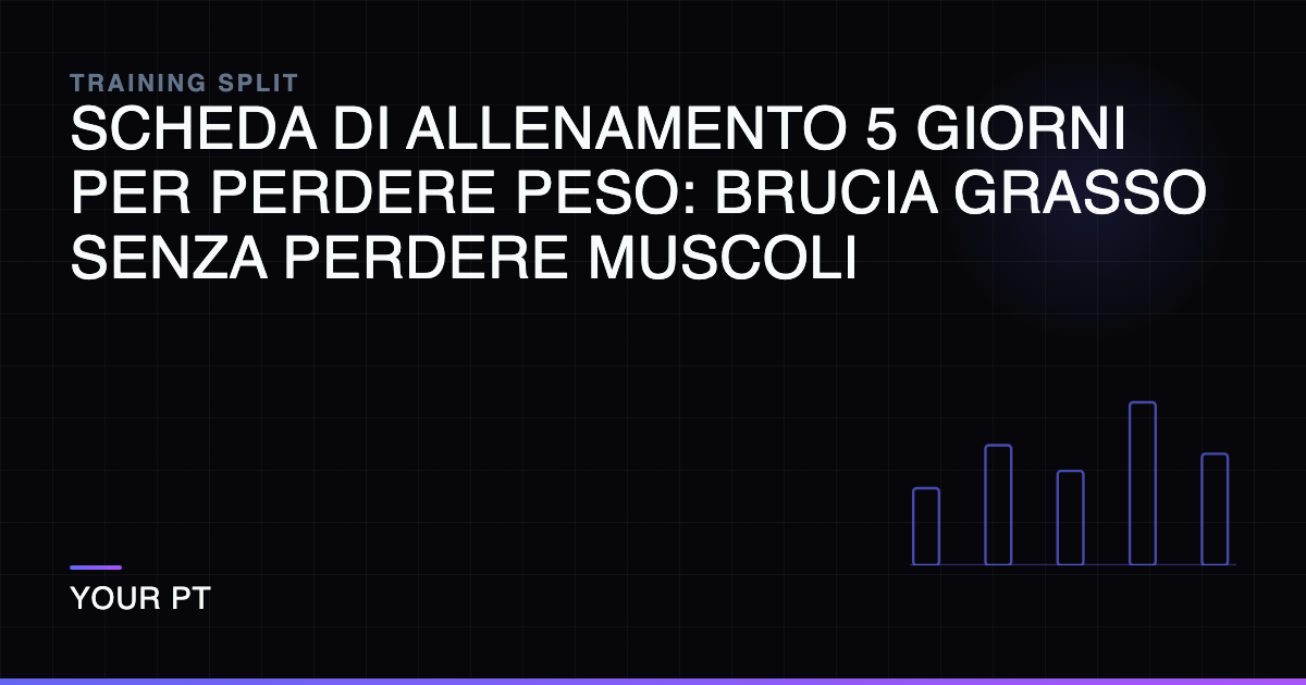 Scheda di Allenamento 5 Giorni per Perdere Peso: Brucia Grasso Senza Perdere Muscoli