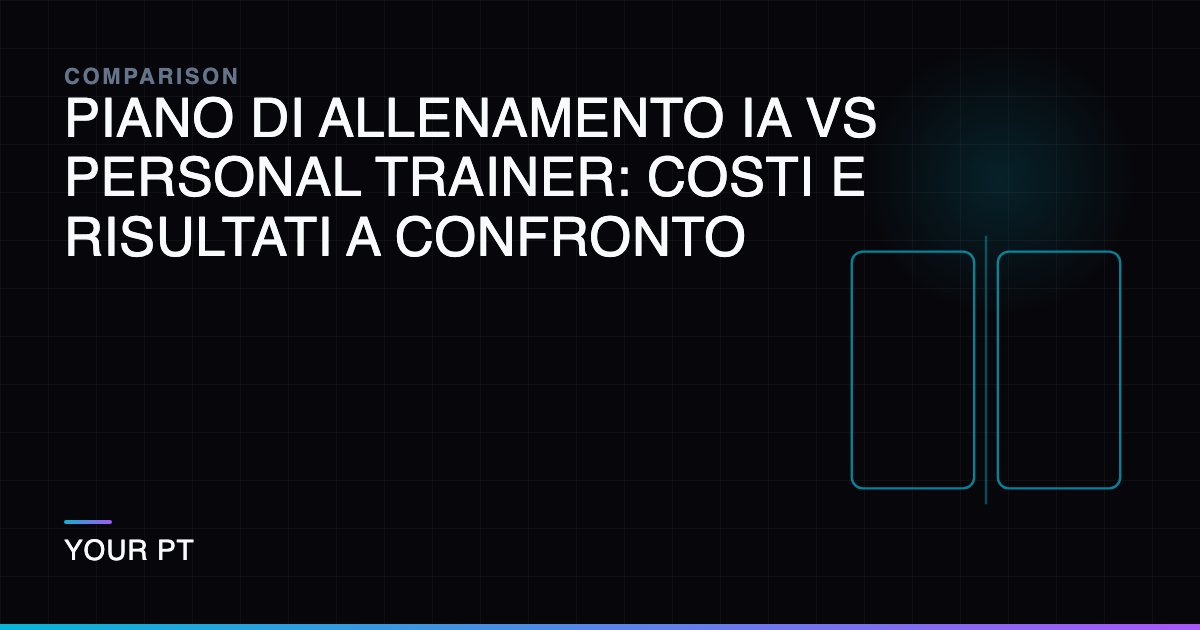 Piano di Allenamento IA vs Personal Trainer: Costi e Risultati a Confronto
