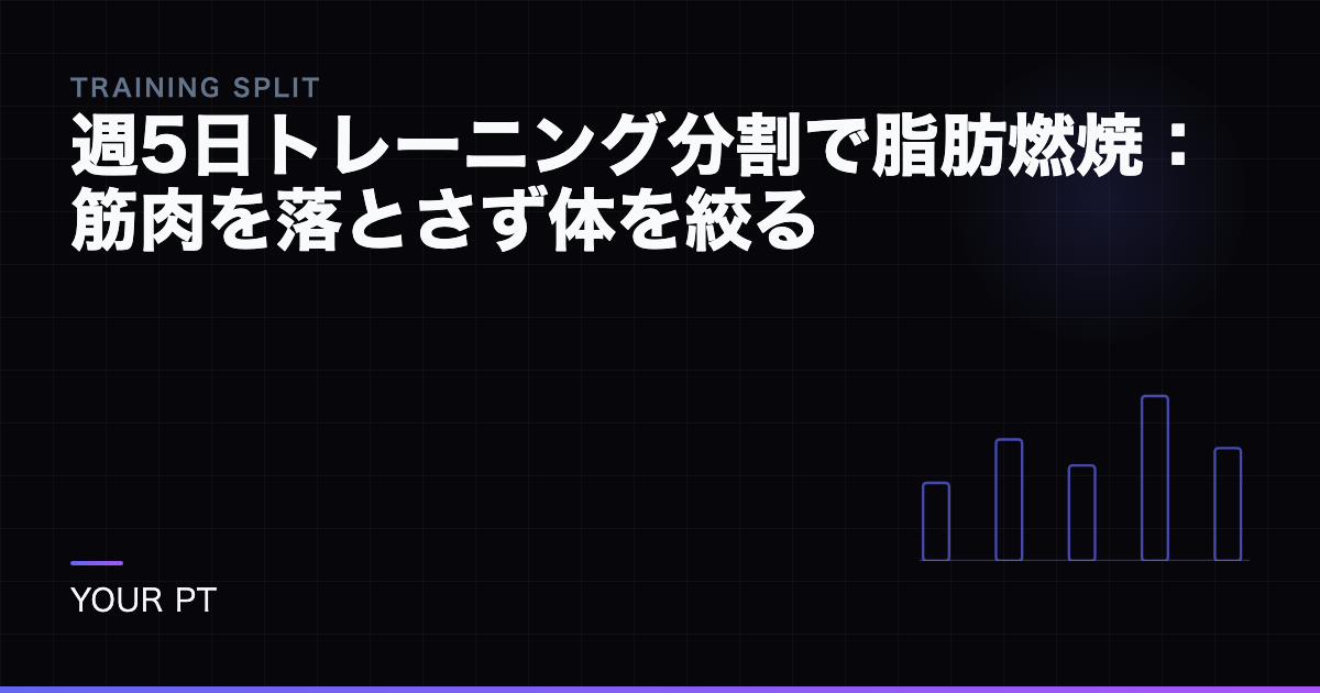 週5日トレーニング分割で脂肪燃焼：筋肉を落とさず体を絞る