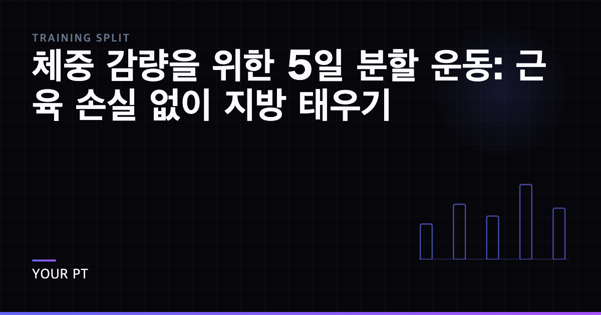 체중 감량을 위한 5일 분할 운동: 근육 손실 없이 지방 태우기