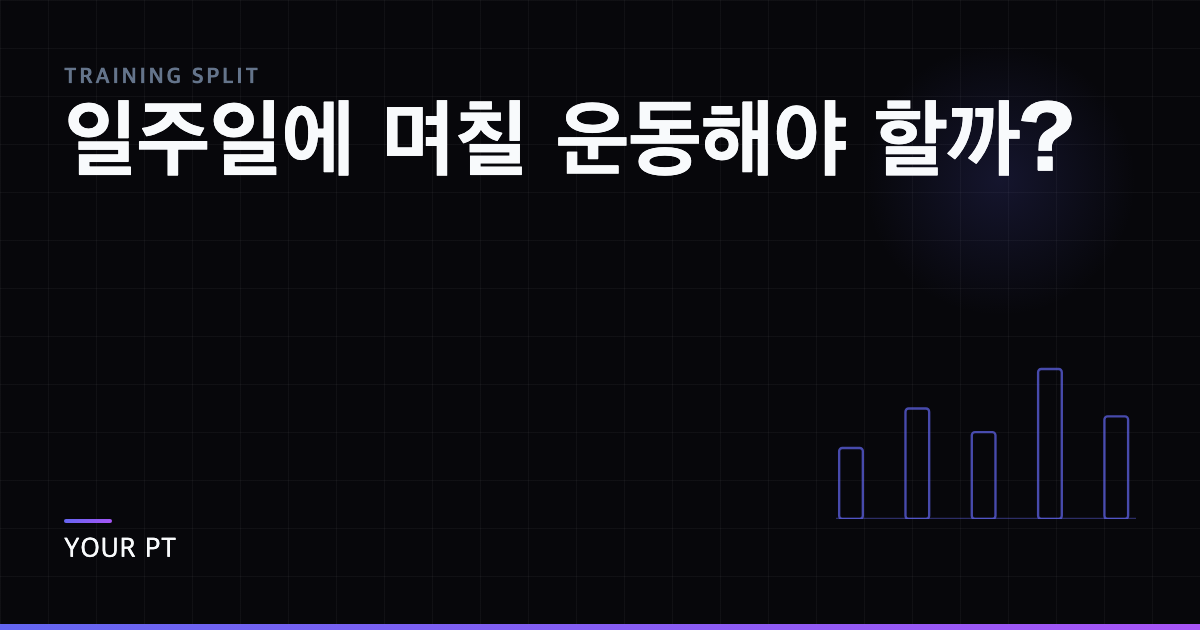 일주일에 며칠 운동해야 할까?