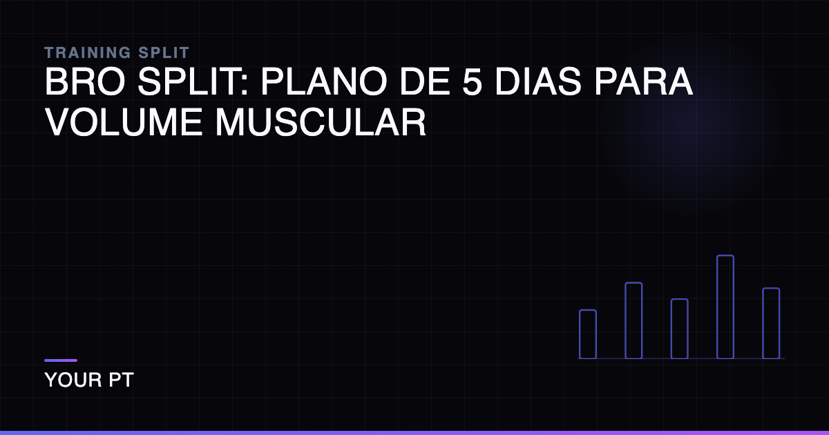 Bro Split: Plano de 5 Dias para Volume Muscular