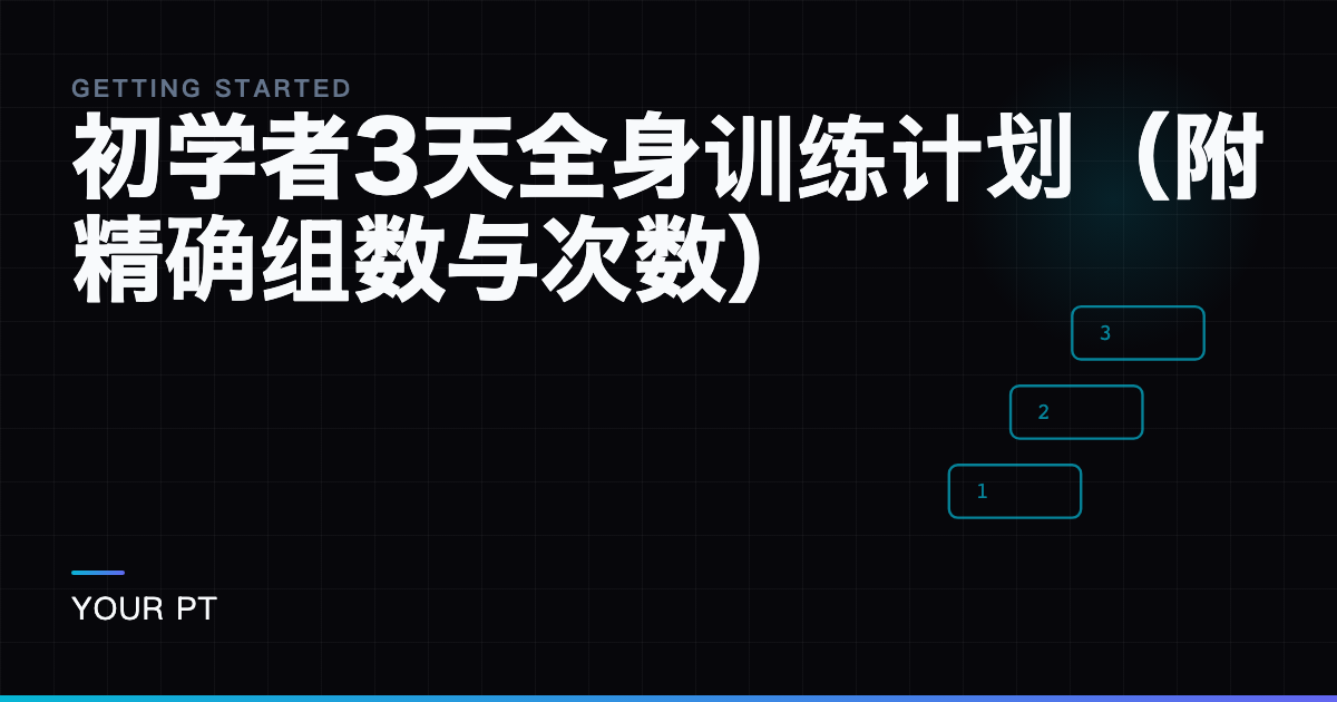 初学者3天全身训练计划（附精确组数与次数）